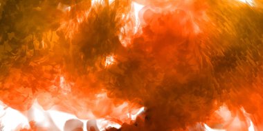 Vahşi ve büyük fırça darbeleri. Beyaz arka planda fırçalanmış soyut resim. Fırça darbesi ile boyanmış. Boya darbeleri. 2B Görüntü.