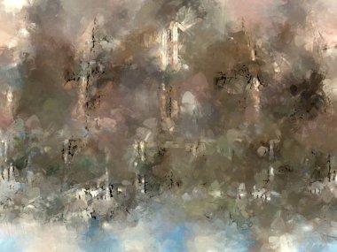 Tuval üzerinde etkileyici fırçalanmış resim. Soyut doku. 2D çizim. Geniş fırça darbeleri. Modern dijital sanat. Çağdaş fırça. Modern ifade. Popüler biçim boyanmış resim.