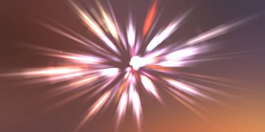 Parlak, canlı ve renkli duvar kağıtları. Parlayan parçacıkları ve çizgileri olan ışık patlaması yıldızı. Güzel soyut ışın arkaplanı.