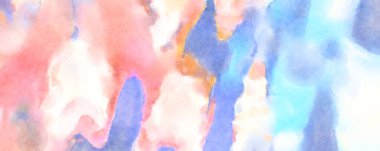 Modern fırça darbeleri. Poster, duvar sanatı, afiş, kart, kitap kapağı veya ambalaj için rahatlatıcı kompozisyonun yumuşak renkli çizimi. Pastel renklerle suluboya.