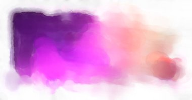 Soyut renkli suluboya çerçeve beyaz arkaplanda izole edildi. Dijital resim. Tasarım veya metnin için fırça şablonu.