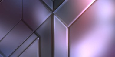 Üç boyutlu metalik panel dokusu. Renkli, parlak, soyut duvar kağıdı. Geometrik teknolojik parlak yansıtıcı arkaplan.