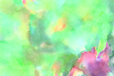 Modern fırça darbeleri. Poster, duvar sanatı, afiş, kart, kitap kapağı veya ambalaj için rahatlatıcı kompozisyonun yumuşak renkli çizimi. Pastel renklerle suluboya.