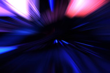 Hızlı yüksek hız bulanıklaştırma arkaplanı. Işık teknolojisi soyut duvar kağıdı. Renkli ışık enerjisi parlamaları. Çarpık grafik hareket arkaplanı. Dinamik patlama flaşı. İvme etkisi.