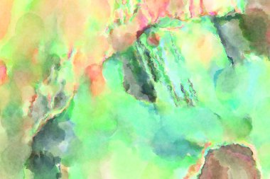 Modern fırça darbeleri. Poster, duvar sanatı, afiş, kart, kitap kapağı veya ambalaj için rahatlatıcı kompozisyonun yumuşak renkli çizimi. Pastel renklerle suluboya.