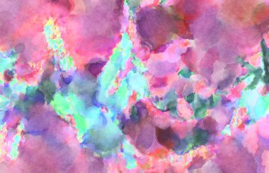 Modern fırça darbeleri. Poster, duvar sanatı, afiş, kart, kitap kapağı veya ambalaj için rahatlatıcı kompozisyonun yumuşak renkli çizimi. Pastel renklerle suluboya.