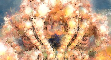 Tuval üzerinde etkileyici fırçalanmış resim. Soyut doku. 2D çizim. Geniş fırça darbeleri. Modern dijital sanat. Çağdaş fırça. Modern ifade. Popüler biçim boyanmış resim.