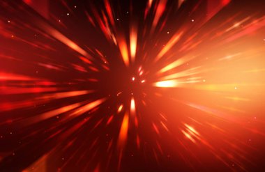 Parlak, canlı ve renkli duvar kağıtları. Parlayan parçacıkları ve çizgileri olan ışık patlaması yıldızı. Güzel soyut ışın arkaplanı.