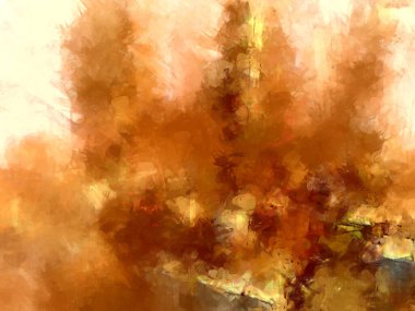 Tuval üzerinde etkileyici fırçalanmış resim. Soyut doku. 2D çizim. Geniş fırça darbeleri. Modern dijital sanat. Çağdaş fırça. Modern ifade. Popüler biçim boyanmış resim.