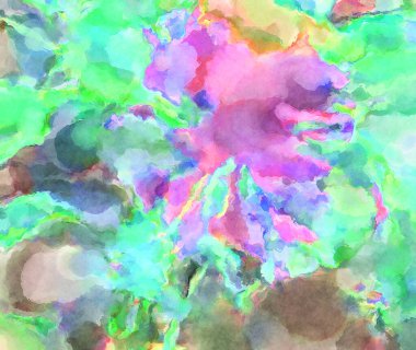 Modern fırça darbeleri. Poster, duvar sanatı, afiş, kart, kitap kapağı veya ambalaj için rahatlatıcı kompozisyonun yumuşak renkli çizimi. Pastel renklerle suluboya.