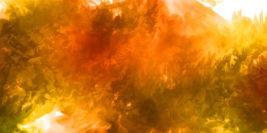 Vahşi ve büyük fırça darbeleri. Beyaz arka planda fırçalanmış soyut resim. Fırça darbesi ile boyanmış. Boya darbeleri. 2B Görüntü.