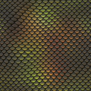 Kusursuz bir fantezi modeli. Sürüngen dokusu. Renkli ve canlı fayanslar. Egzotik fayanslı yüzey. Doğa baskısı.