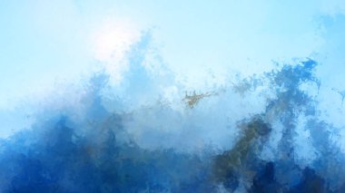 Tuval üzerinde etkileyici fırçalanmış resim. Soyut doku. 2D çizim. Geniş fırça darbeleri. Modern dijital sanat. Çağdaş fırça. Modern ifade. Popüler biçim boyanmış resim.