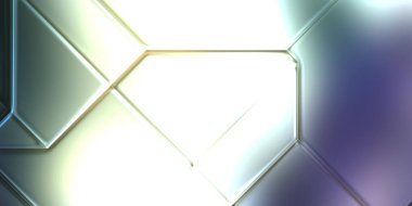 Üç boyutlu metalik panel dokusu. Renkli, parlak, soyut duvar kağıdı. Geometrik teknolojik parlak yansıtıcı arkaplan.