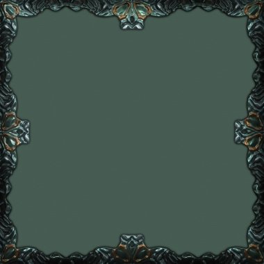 Çerçeve kağıdı. Kart, davetiye ya da albüm olarak harika bir kullanım. Fantezi 3D çizim arka planı. Zarif duvar kâğıdı. Metnin için şablon.