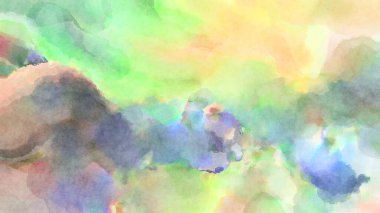Modern fırça darbeleri. Poster, duvar sanatı, afiş, kart, kitap kapağı veya ambalaj için rahatlatıcı kompozisyonun yumuşak renkli çizimi. Pastel renklerle suluboya.