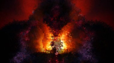 Tuval üzerinde etkileyici fırçalanmış resim. Soyut doku. 2D çizim. Geniş fırça darbeleri. Modern dijital sanat. Çağdaş fırça. Modern ifade. Popüler biçim boyanmış resim.