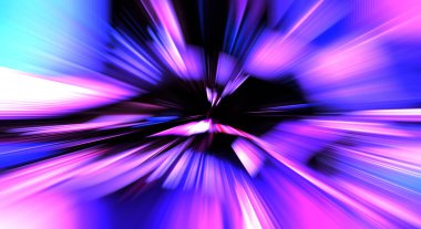 Hızlı yüksek hız bulanıklaştırma arkaplanı. Işık teknolojisi soyut duvar kağıdı. Renkli ışık enerjisi parlamaları. Çarpık grafik hareket arkaplanı. Dinamik patlama flaşı. İvme etkisi.
