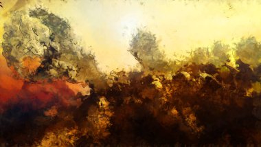 Tuval üzerinde etkileyici fırçalanmış resim. Soyut doku. 2D çizim. Geniş fırça darbeleri. Modern dijital sanat. Çağdaş fırça. Modern ifade. Popüler biçim boyanmış resim.