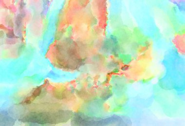 Modern fırça darbeleri. Poster, duvar sanatı, afiş, kart, kitap kapağı veya ambalaj için rahatlatıcı kompozisyonun yumuşak renkli çizimi. Pastel renklerle suluboya.