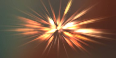 Parlak, canlı ve renkli duvar kağıtları. Parlayan parçacıkları ve çizgileri olan ışık patlaması yıldızı. Güzel soyut ışın arkaplanı.