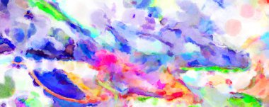 Modern fırça darbeleri. Poster, duvar sanatı, afiş, kart, kitap kapağı veya ambalaj için rahatlatıcı kompozisyonun yumuşak renkli çizimi. Pastel renklerle suluboya.