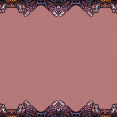 Çerçeve kağıdı. Kart, davetiye ya da albüm olarak harika bir kullanım. Fantezi 3D çizim arka planı. Zarif duvar kâğıdı. Metnin için şablon.