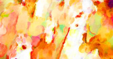 Modern fırça darbeleri. Poster, duvar sanatı, afiş, kart, kitap kapağı veya ambalaj için rahatlatıcı kompozisyonun yumuşak renkli çizimi. Pastel renklerle suluboya.