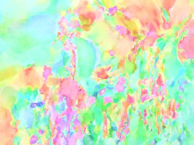 Modern fırça darbeleri. Poster, duvar sanatı, afiş, kart, kitap kapağı veya ambalaj için rahatlatıcı kompozisyonun yumuşak renkli çizimi. Pastel renklerle suluboya.