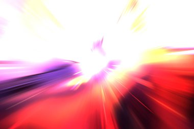 Hızlı yüksek hız bulanıklaştırma arkaplanı. Işık teknolojisi soyut duvar kağıdı. Renkli ışık enerjisi parlamaları. Çarpık grafik hareket arkaplanı. Dinamik patlama flaşı. İvme etkisi.