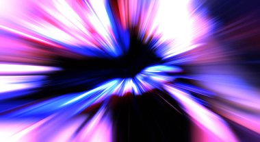 Hızlı yüksek hız bulanıklaştırma arkaplanı. Işık teknolojisi soyut duvar kağıdı. Renkli ışık enerjisi parlamaları. Çarpık grafik hareket arkaplanı. Dinamik patlama flaşı. İvme etkisi.