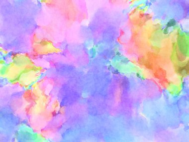 Modern fırça darbeleri. Poster, duvar sanatı, afiş, kart, kitap kapağı veya ambalaj için rahatlatıcı kompozisyonun yumuşak renkli çizimi. Pastel renklerle suluboya.