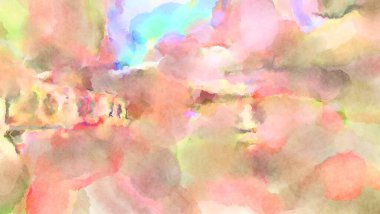 Modern fırça darbeleri. Poster, duvar sanatı, afiş, kart, kitap kapağı veya ambalaj için rahatlatıcı kompozisyonun yumuşak renkli çizimi. Pastel renklerle suluboya.