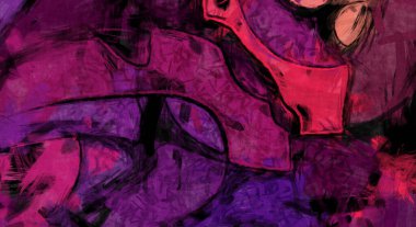 Kaos duvarı sanatı. Sanatsal canlılık ve renkli duvar kâğıdı. Kaotik resim. Taranmış Boyalı Soyut Arkaplan. Fırça darbesi ile boyanmış. Tuval üzerinde etkileyici fırçalanmış resim