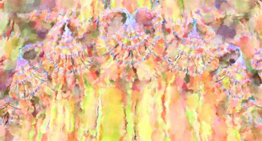 Modern fırça darbeleri. Poster, duvar sanatı, afiş, kart, kitap kapağı veya ambalaj için rahatlatıcı kompozisyonun yumuşak renkli çizimi. Pastel renklerle suluboya.