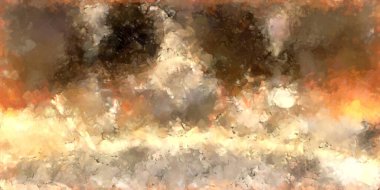 Tuval üzerinde etkileyici fırçalanmış resim. Soyut doku. 2D çizim. Geniş fırça darbeleri. Modern dijital sanat. Çağdaş fırça. Modern ifade. Popüler biçim boyanmış resim.