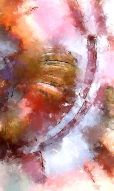 Tuval üzerinde etkileyici fırçalanmış resim. Soyut doku. 2D çizim. Geniş fırça darbeleri. Modern dijital sanat. Çağdaş fırça. Modern ifade. Popüler biçim boyanmış resim.