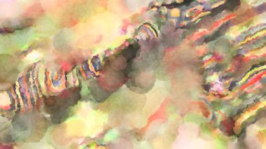 Modern fırça darbeleri. Poster, duvar sanatı, afiş, kart, kitap kapağı veya ambalaj için rahatlatıcı kompozisyonun yumuşak renkli çizimi. Pastel renklerle suluboya.