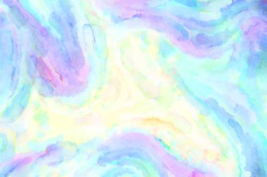 Modern fırça darbeleri. Poster, duvar sanatı, afiş, kart, kitap kapağı veya ambalaj için rahatlatıcı kompozisyonun yumuşak renkli çizimi. Pastel renklerle suluboya.