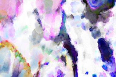 Modern fırça darbeleri. Poster, duvar sanatı, afiş, kart, kitap kapağı veya ambalaj için rahatlatıcı kompozisyonun yumuşak renkli çizimi. Pastel renklerle suluboya.