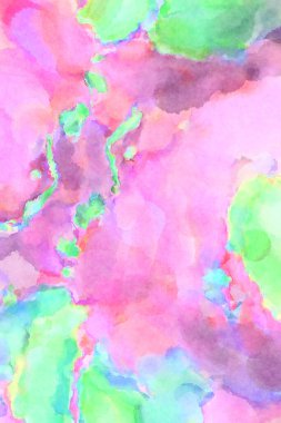 Modern fırça darbeleri. Poster, duvar sanatı, afiş, kart, kitap kapağı veya ambalaj için rahatlatıcı kompozisyonun yumuşak renkli çizimi. Pastel renklerle suluboya.