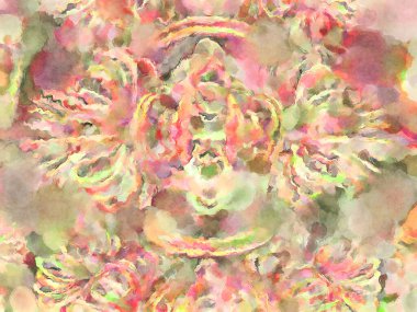 Modern fırça darbeleri. Poster, duvar sanatı, afiş, kart, kitap kapağı veya ambalaj için rahatlatıcı kompozisyonun yumuşak renkli çizimi. Pastel renklerle suluboya.