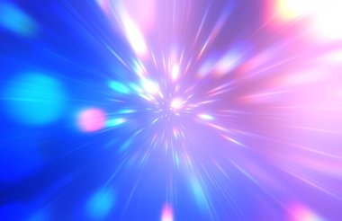 Parlak, canlı ve renkli duvar kağıtları. Parlayan parçacıkları ve çizgileri olan ışık patlaması yıldızı. Güzel soyut ışın arkaplanı.