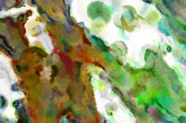 Modern fırça darbeleri. Poster, duvar sanatı, afiş, kart, kitap kapağı veya ambalaj için rahatlatıcı kompozisyonun yumuşak renkli çizimi. Pastel renklerle suluboya.