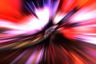 Hızlı yüksek hız bulanıklaştırma arkaplanı. Işık teknolojisi soyut duvar kağıdı. Renkli ışık enerjisi parlamaları. Çarpık grafik hareket arkaplanı. Dinamik patlama flaşı. İvme etkisi.