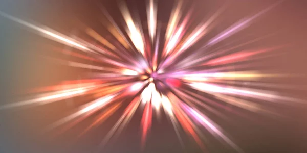 Glossy Vibrant Colorful Wallpaper Light Explosion Star Glowing Particles Lines — Stock Photo, Image