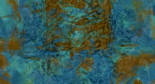 Chaotyczna Sztuka Ścienna Artystyczne Żywe Kolorowe Tapety Chaotyczny Obraz Szczotkowane — Zdjęcie stockowe