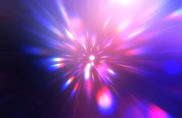 Glossy Vibrant Colorful Wallpaper Light Explosion Star Glowing Particles Lines — Stock Photo, Image