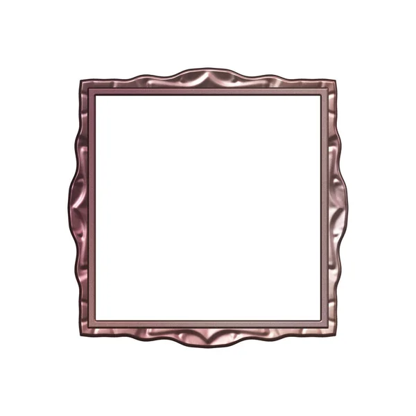 Metallic Illustratie Fantasie Frame Geïsoleerd Witte Achtergrond Perfect Voor Uitnodigingen — Stockfoto