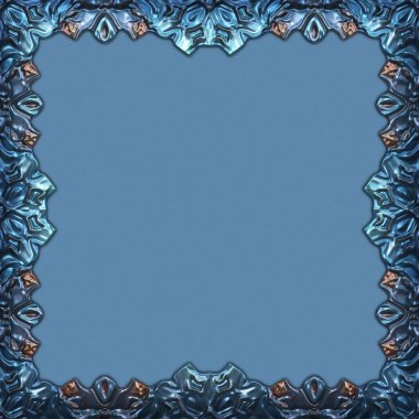 Çerçeve kağıdı. Kart, davetiye ya da albüm olarak harika bir kullanım. Fantezi 3D çizim arka planı. Zarif duvar kâğıdı. Metnin için şablon.